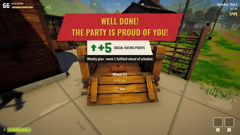 Well done! The Party is proud of you! The weekly plan is fulfilled ahead of schedule.